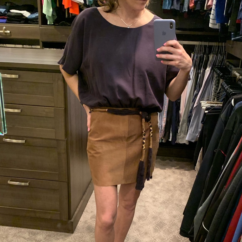 Leyendecker caine suede mini dress NWT